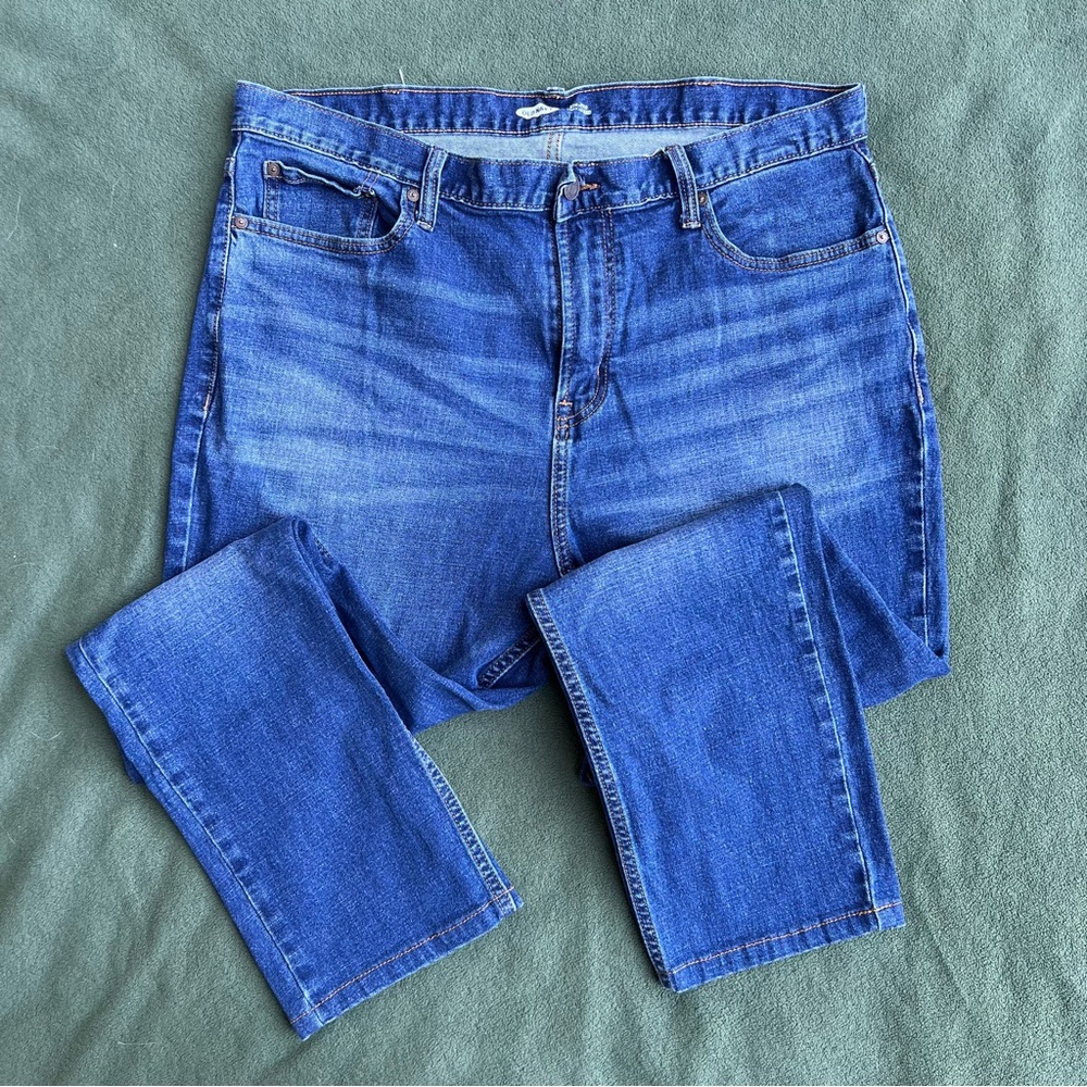 Built-In Flex Straight Leg Blue Jeans